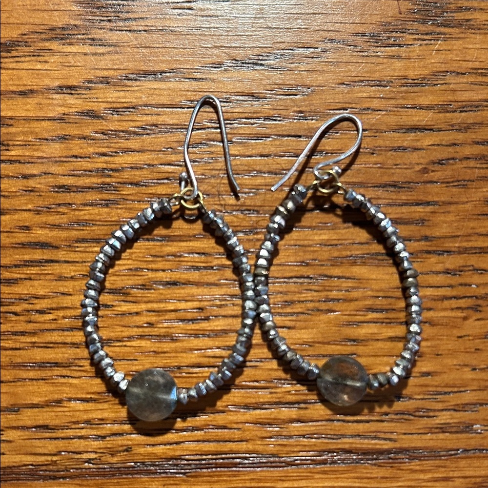 J Jill Stone Beaded Hoop Earrings